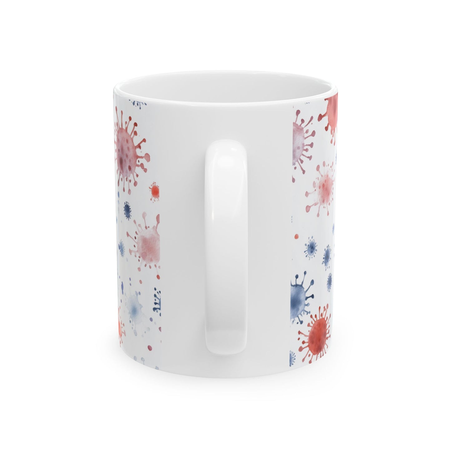 Influenza Virus Particles Colorful Watercolor Mug
