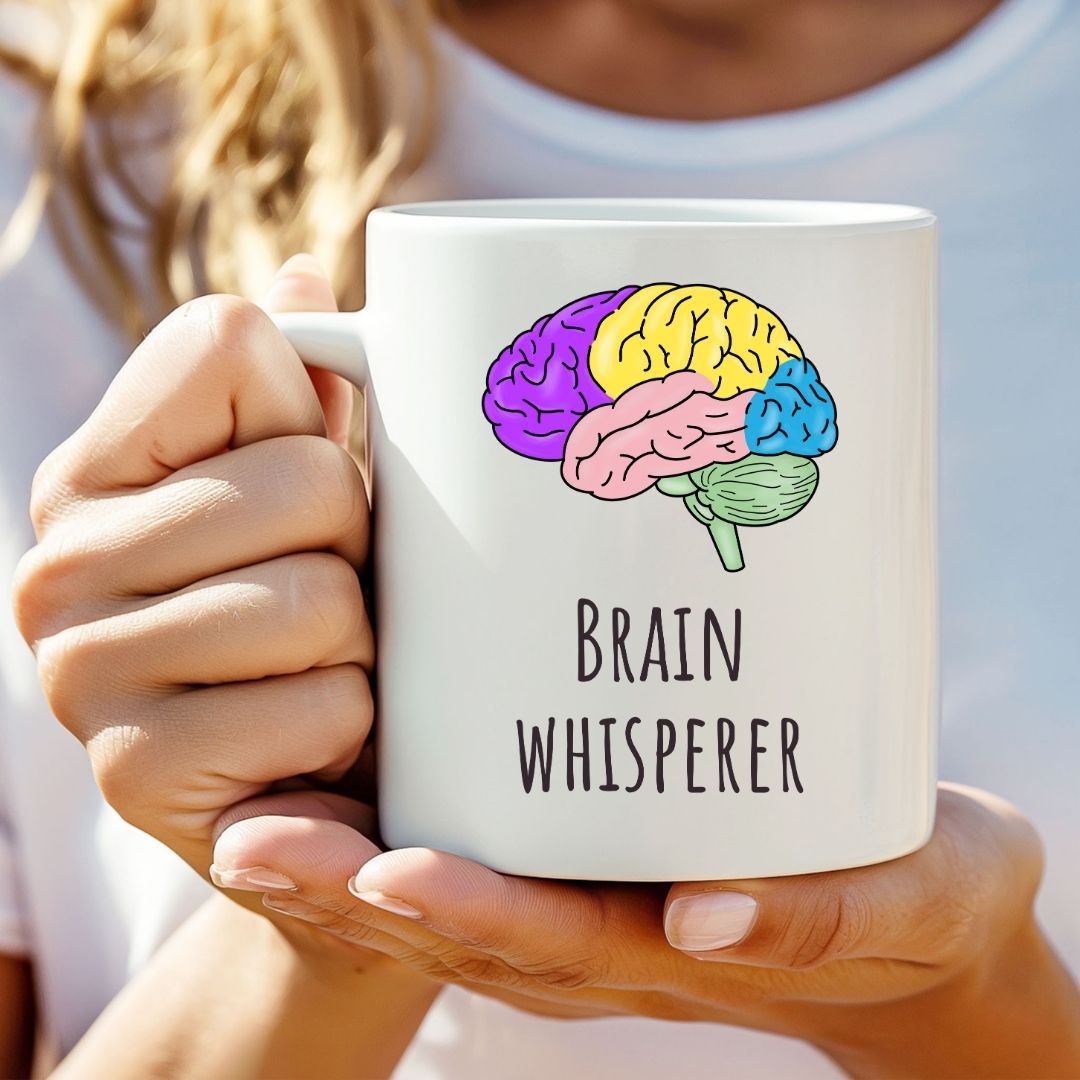 "Brain Whisperer" Colorful Coffee Mug