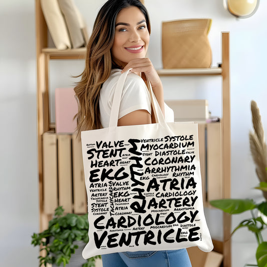 Cardiology Word Cloud White Tote Bag