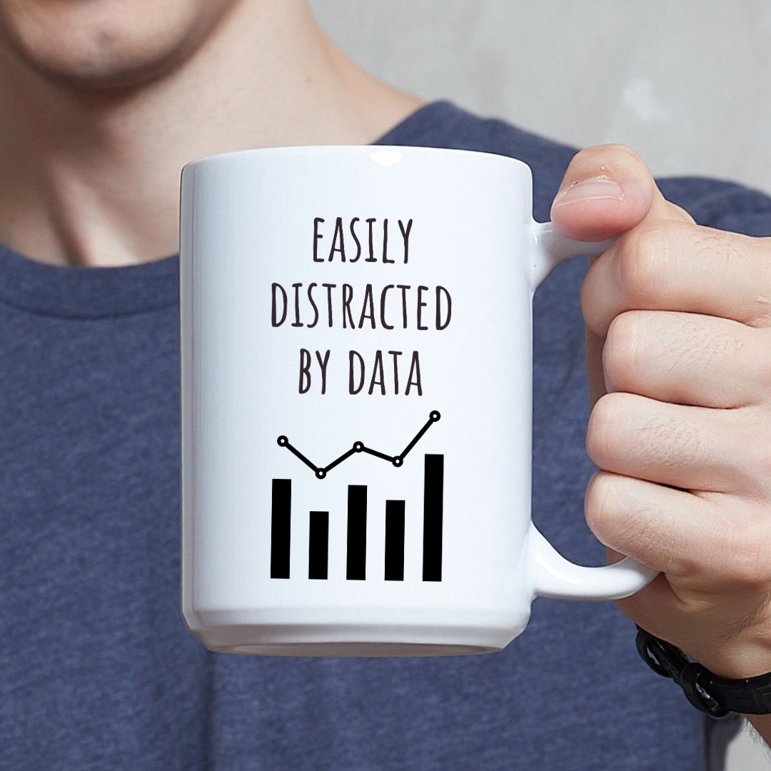 "Easily Distracted by Data" Coffee Mug
