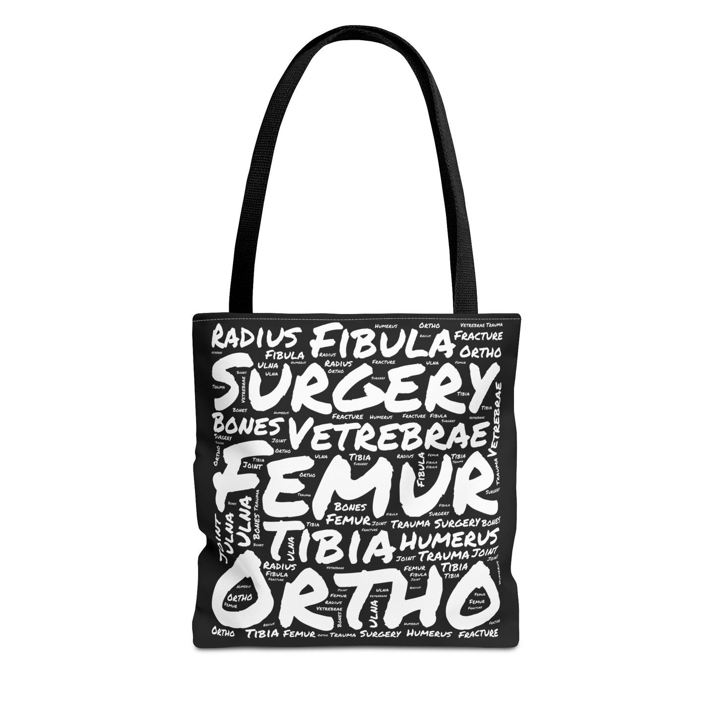 Orthopedic Surgery Word Cloud Black Tote Bag