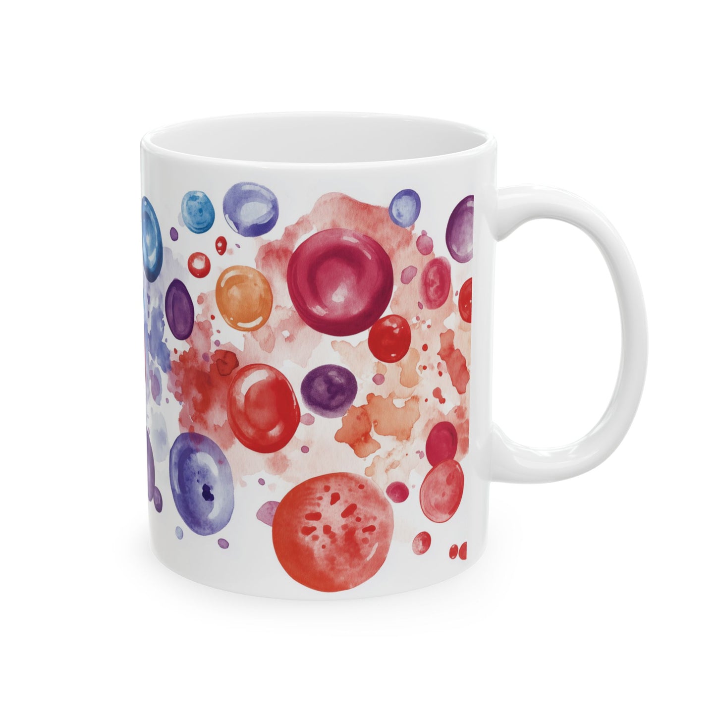 Colorful Red Blood Cells Watercolor Mug