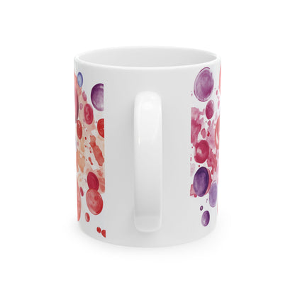 Colorful Red Blood Cells Watercolor Mug