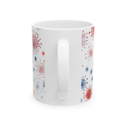 Influenza Virus Particles Colorful Watercolor Mug