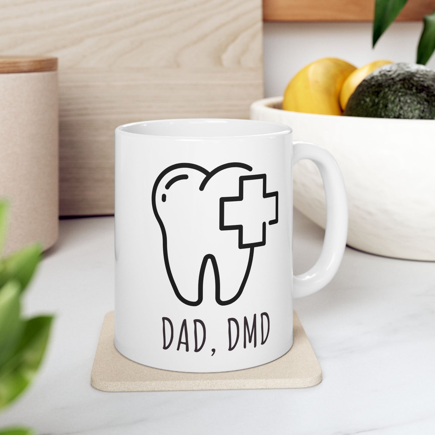 "Dad, DMD." Coffee Mug for Dentist Dad