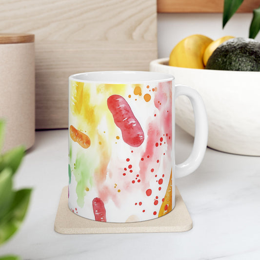 Microbe Bacteria Colorful Watercolor Mug
