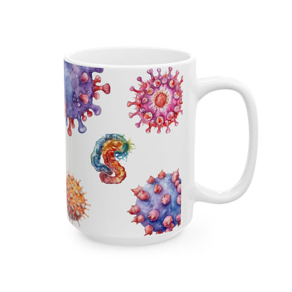 Microbe Watercolor Coffee Mug