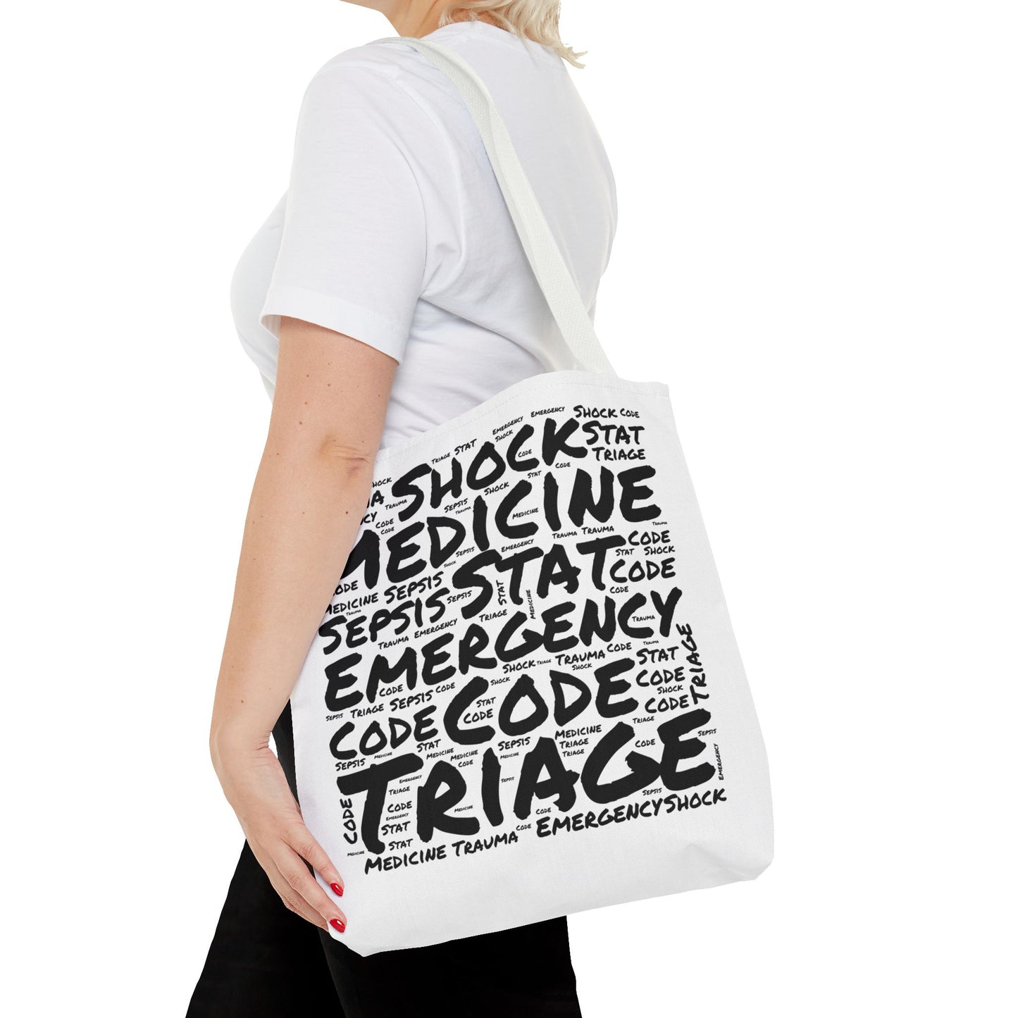 Emergency Medicine Word Cloud White Tote Bag