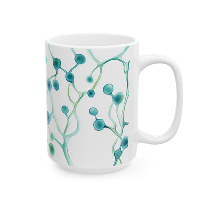 Budding Yeast Watercolor Colorful Coffee Mug
