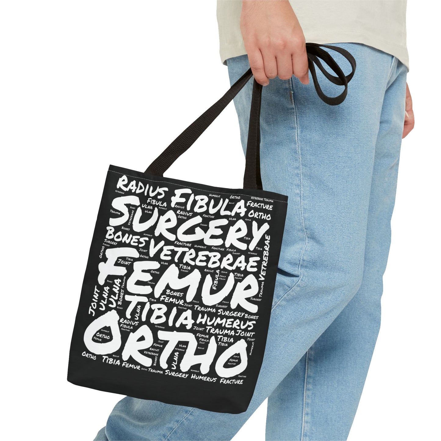 Orthopedic Surgery Word Cloud Black Tote Bag
