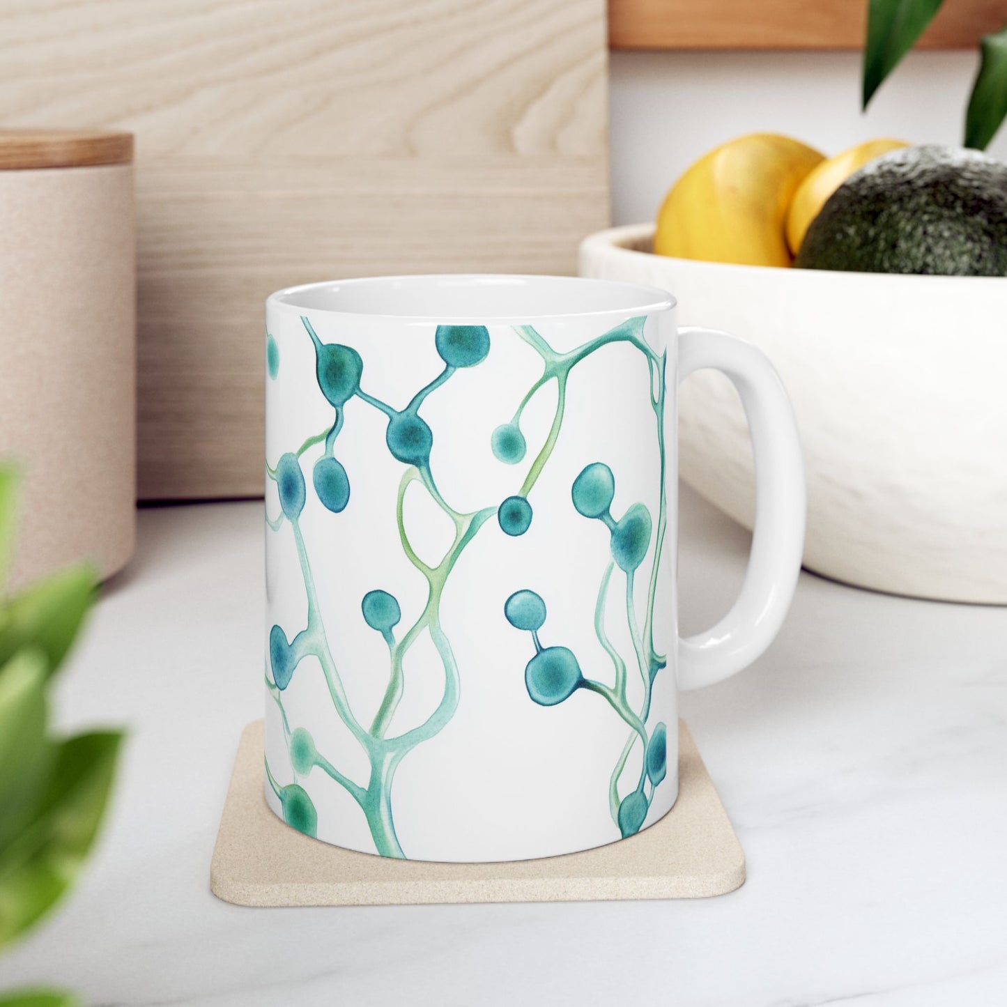 Budding Yeast Watercolor Colorful Coffee Mug
