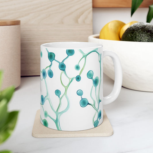 Budding Yeast Watercolor Colorful Coffee Mug