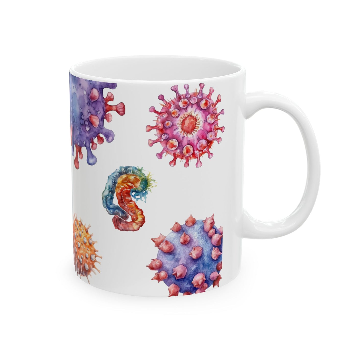 Microbe Watercolor Coffee Mug