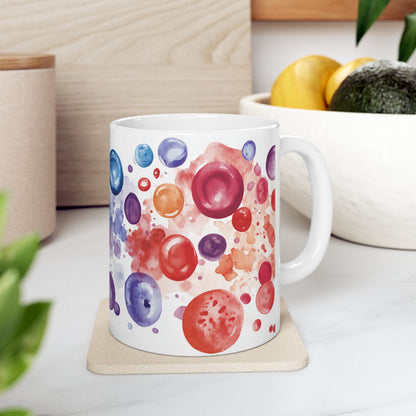 Colorful Red Blood Cells Watercolor Mug