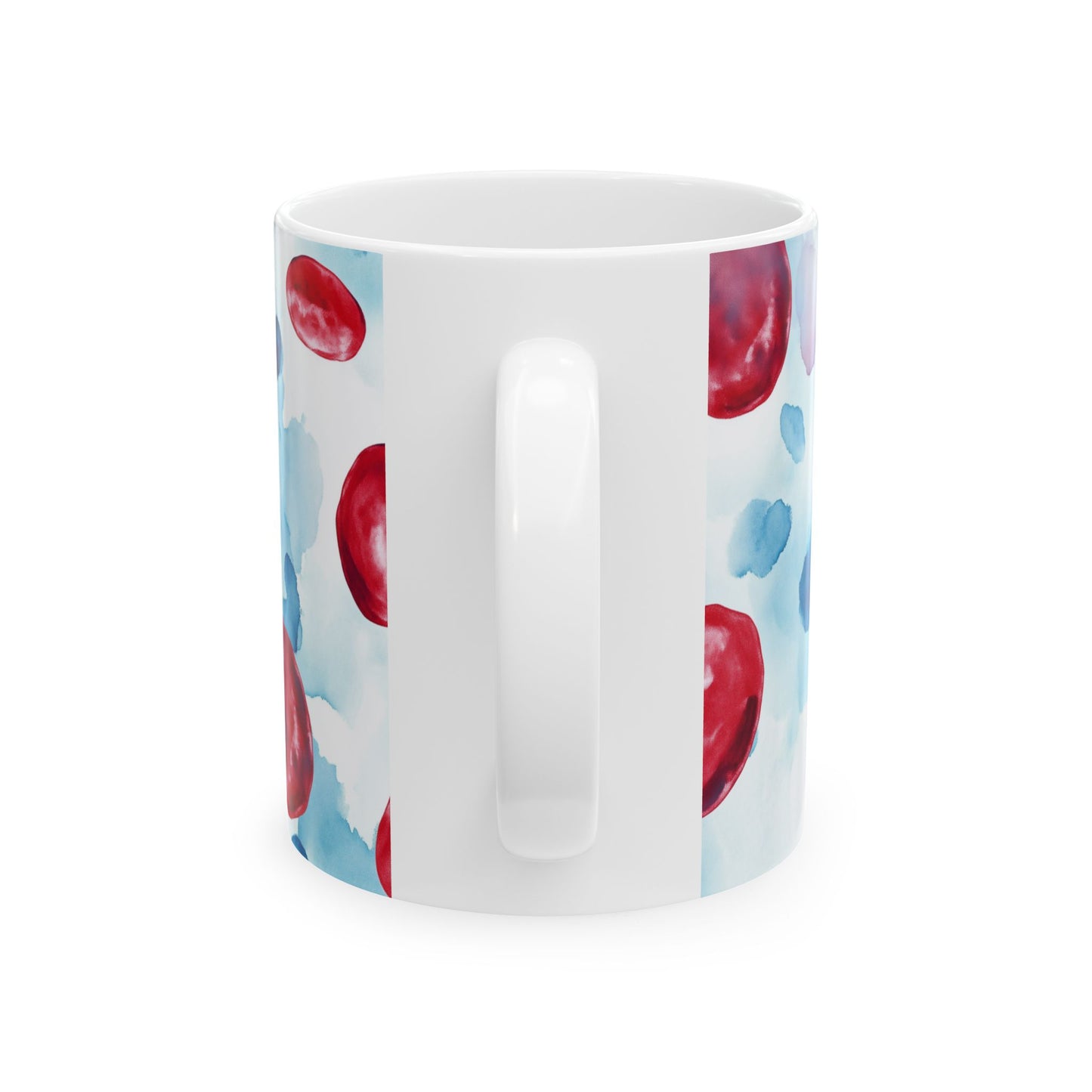 Colorful Red Blood Cells Watercolor Coffee Mug