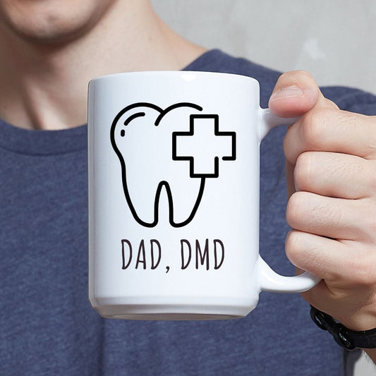 "Dad, DMD." Coffee Mug for Dentist Dad
