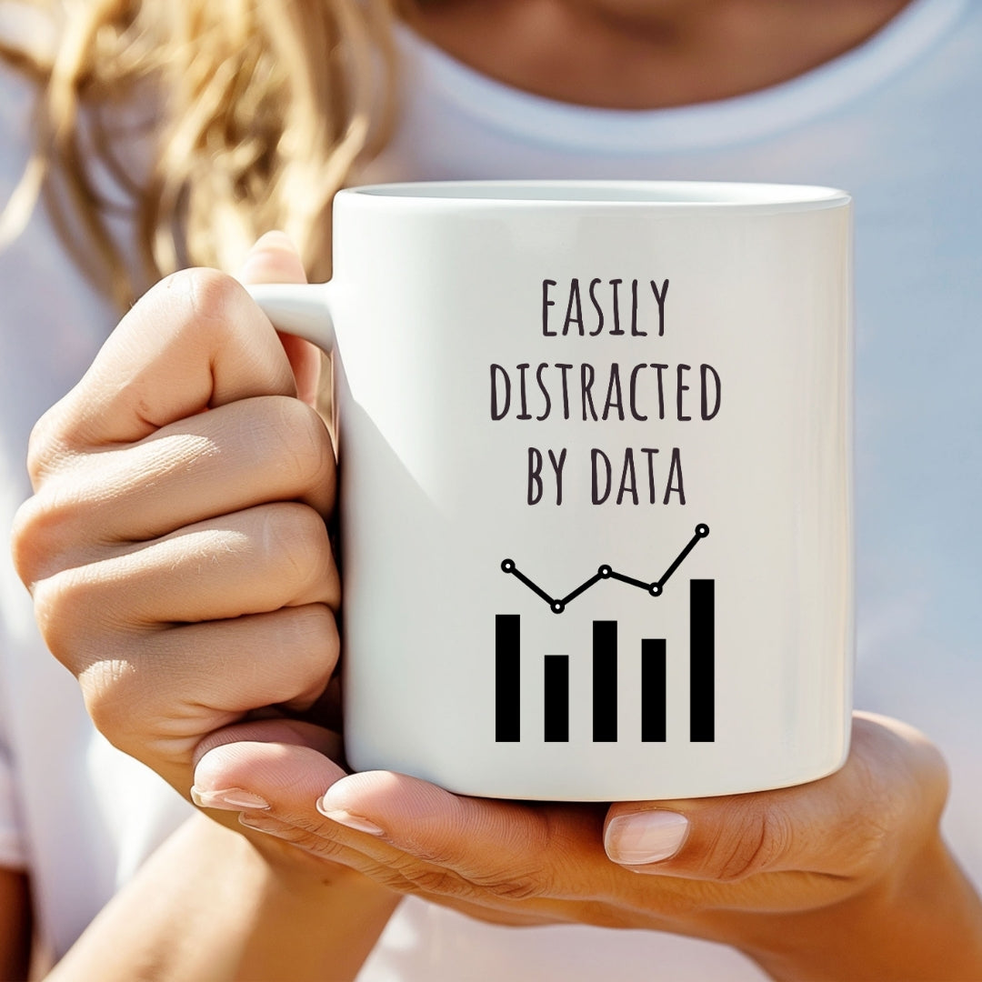 "Easily Distracted by Data" Coffee Mug