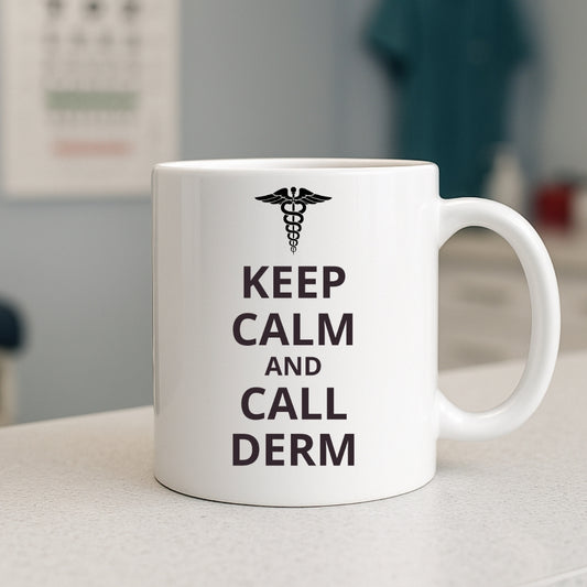 "Keep Calm and Call Derm" Coffee Mug