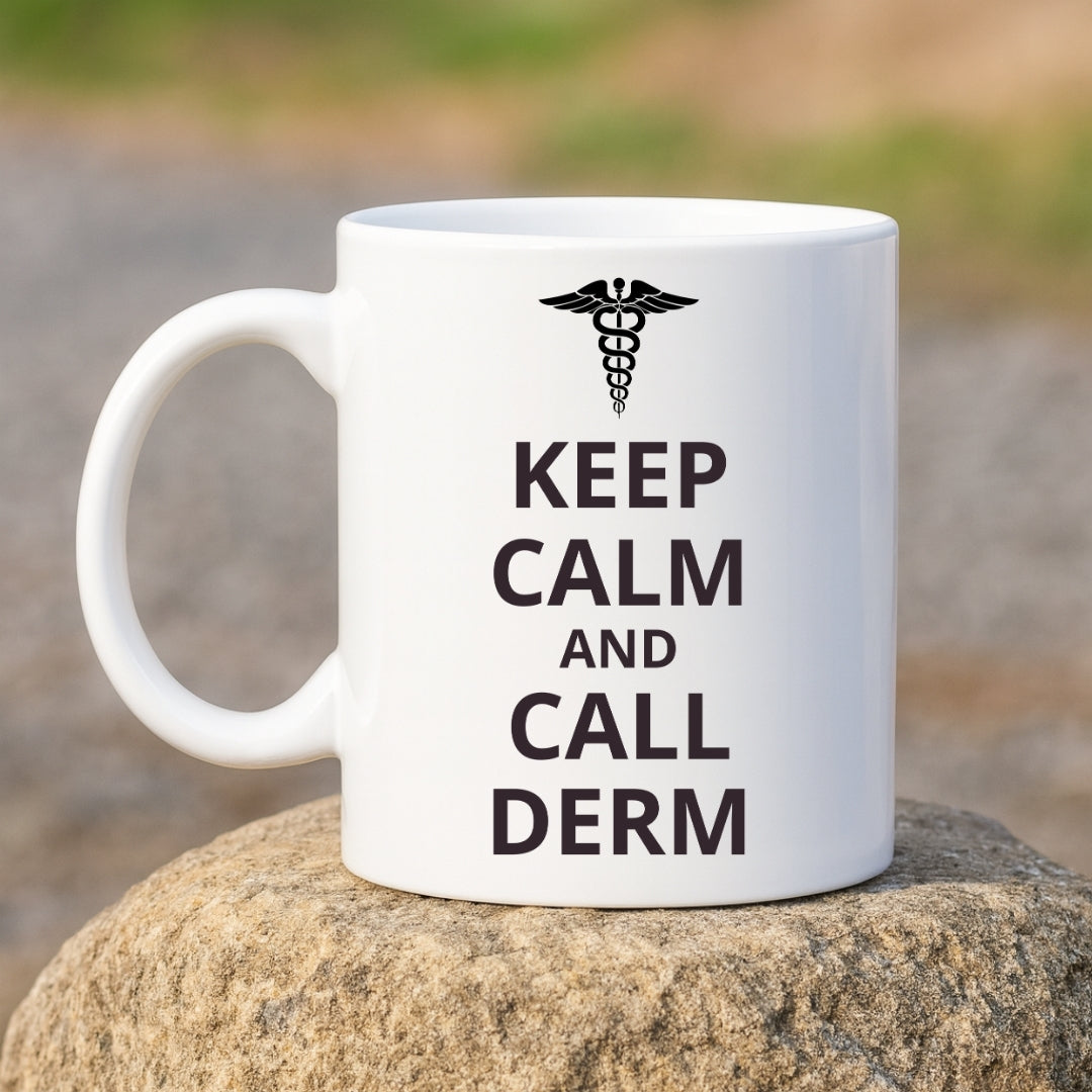 "Keep Calm and Call Derm" Coffee Mug