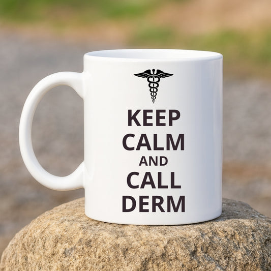 "Keep Calm and Call Derm" Coffee Mug