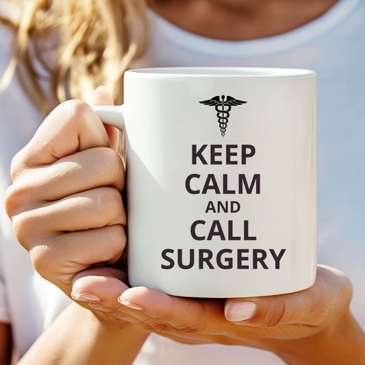 "Keep Calm and Call Surgery" Coffee Mug