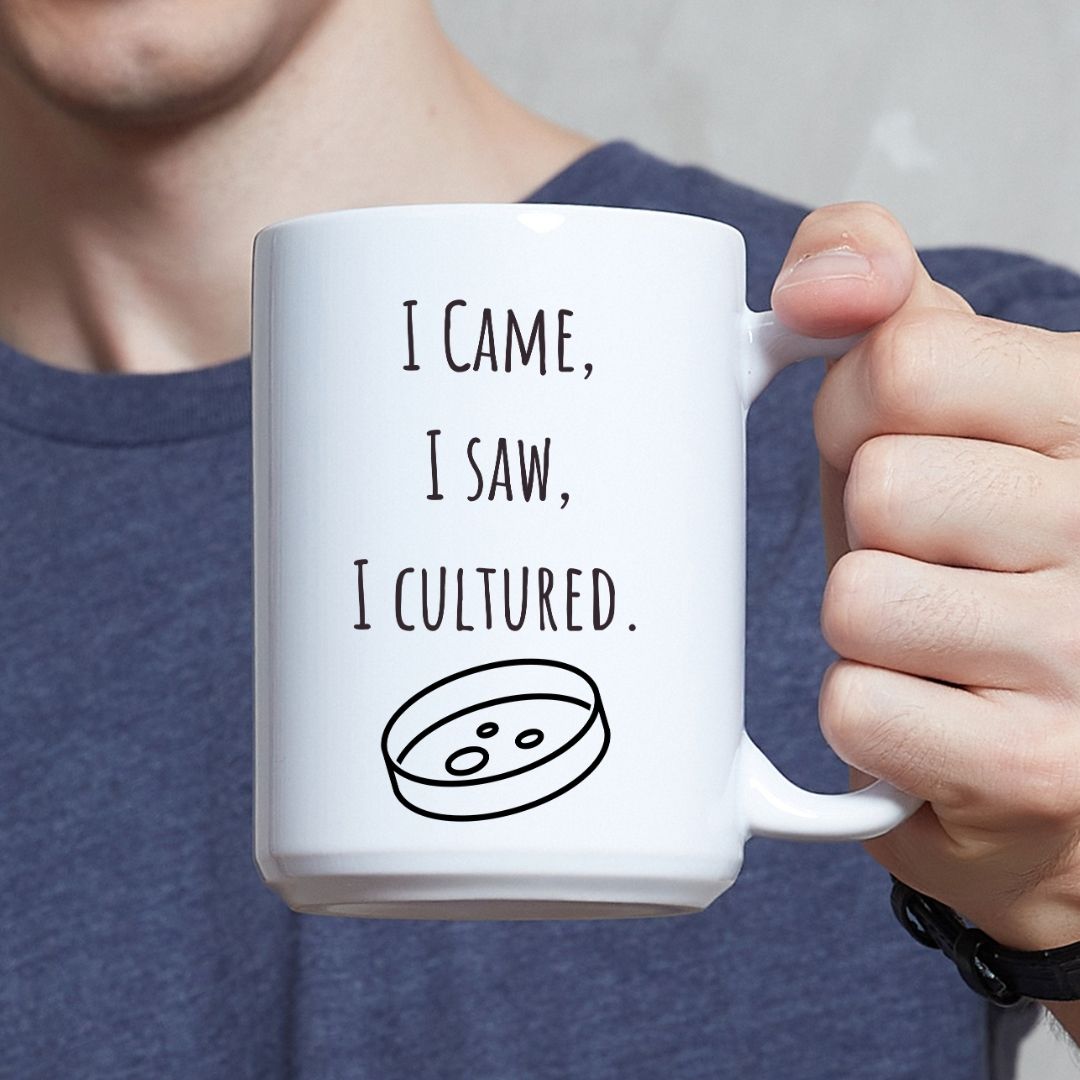 "I Came, I Saw, I Cultured" Microbiologist Coffee Mug