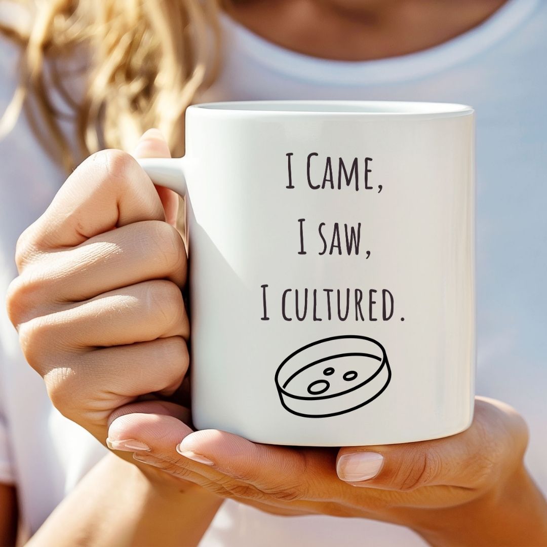 "I Came, I Saw, I Cultured" Microbiologist Coffee Mug