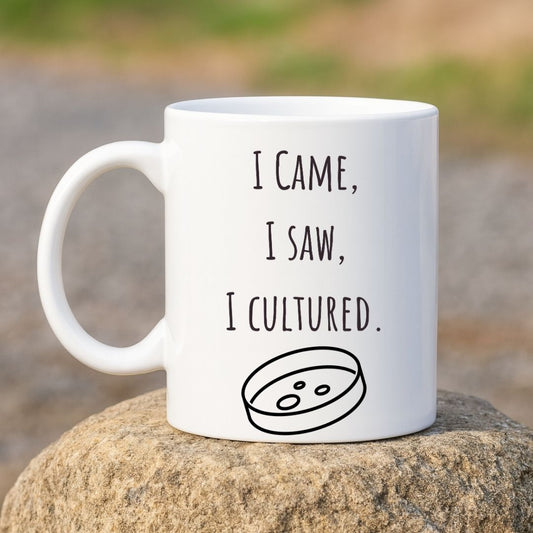 "I Came, I Saw, I Cultured" Microbiologist Coffee Mug