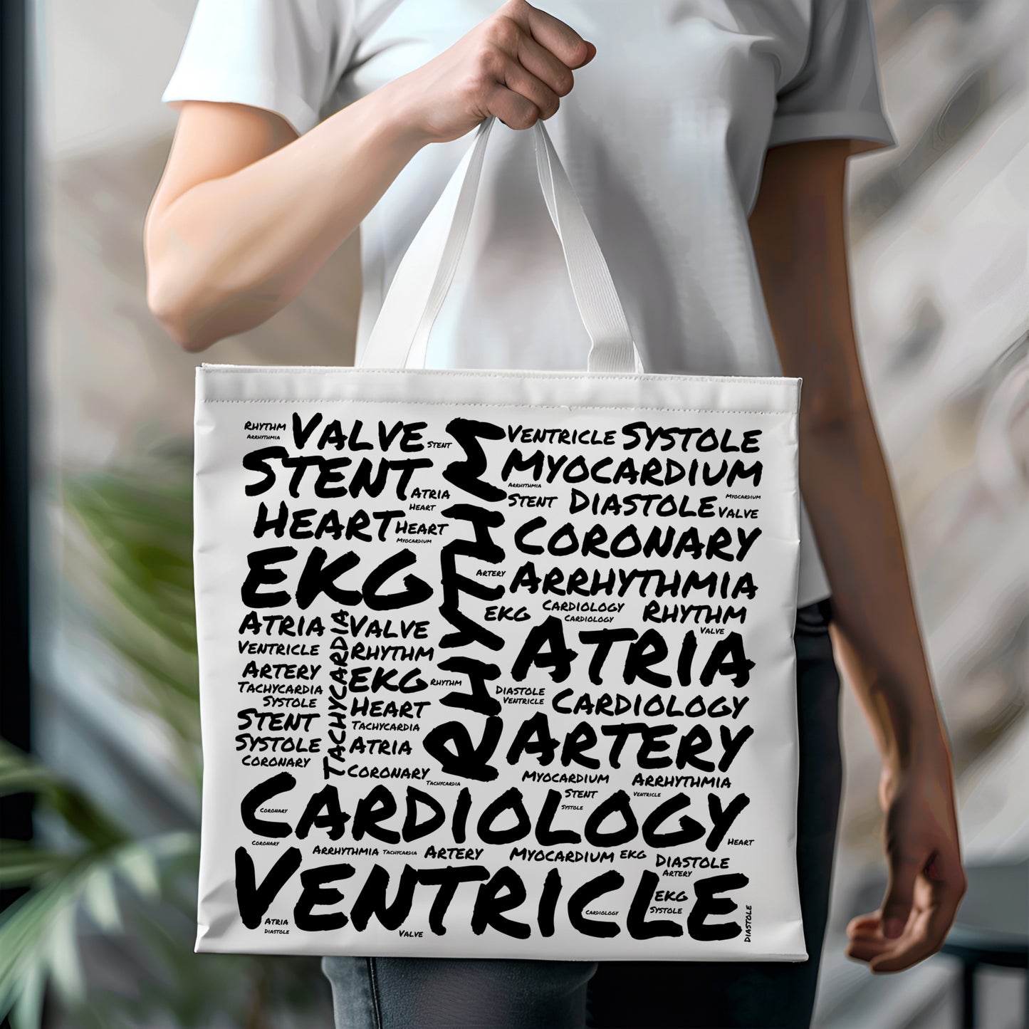 Cardiology Word Cloud White Tote Bag