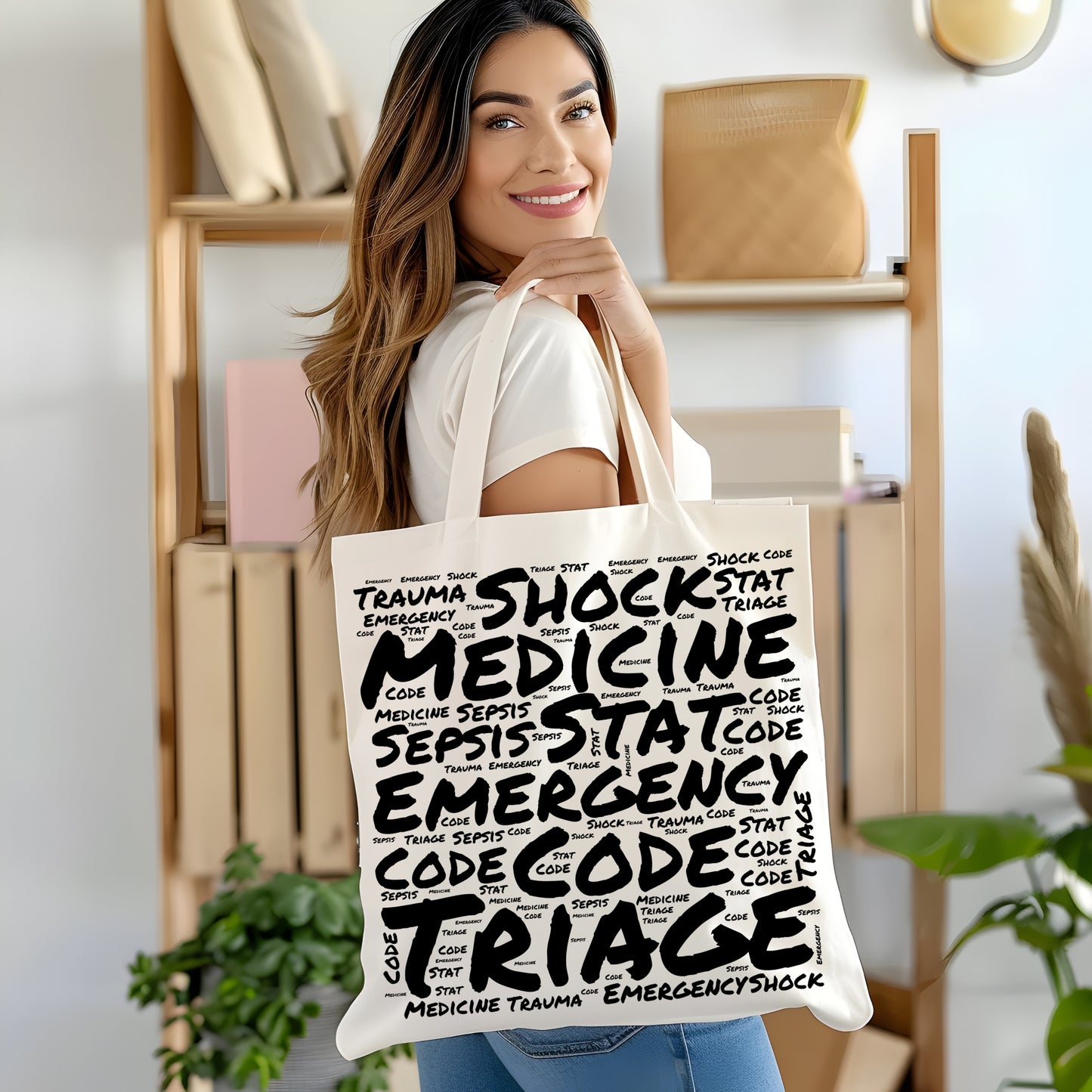 Emergency Medicine Word Cloud White Tote Bag